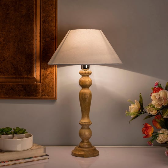 HOMESAKE Wooden Table Lamp