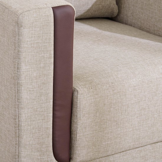 Berry Fabric 1-Seater Sofa - Beige