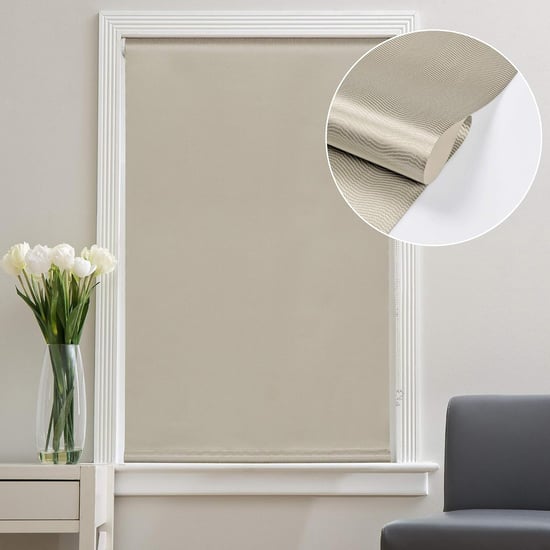 DECO WINDOW Beige Jacquard Roller Blind - 51x84