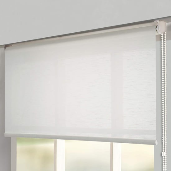 DECO WINDOW Off-White Sheer Roller Blind - 44x84