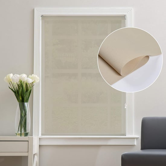 DECO WINDOW Beige Sunscreen Roller Blind - 42x84"