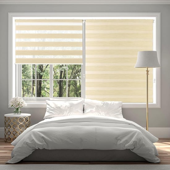 DECO WINDOW Beige Zebra Roller Blind - 40x84"