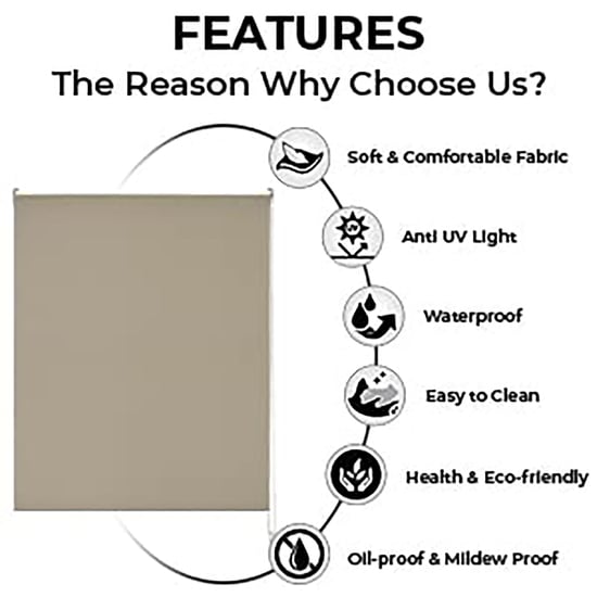 DECO WINDOW Blackout Roller Blind - 21x84