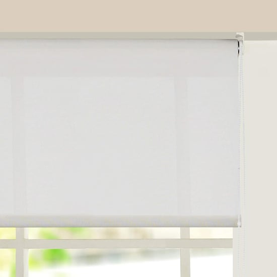 DECO WINDOW White Sunscreen Roller Blinds - 21x84