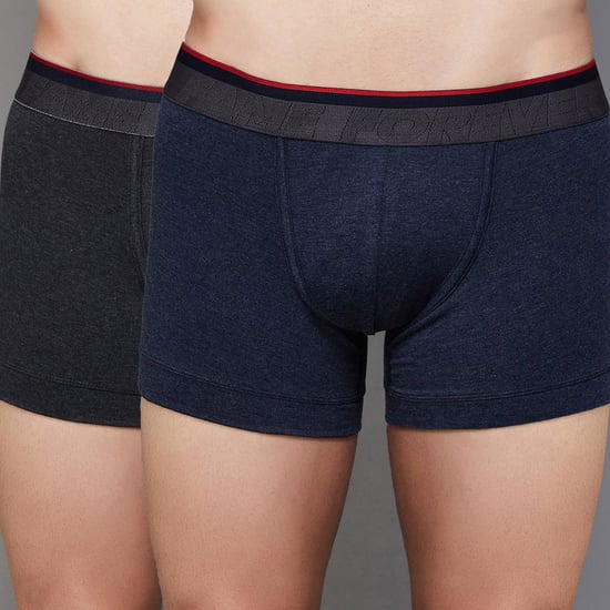 FAME FOREVER Men Solid Trunks - Pack of 2