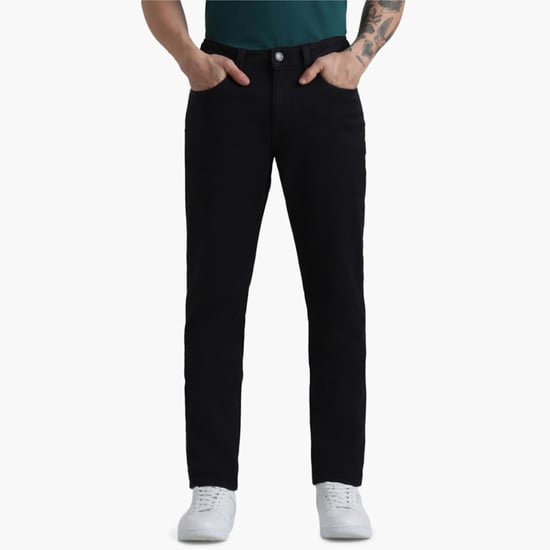 JACK & JONES Men Solid Slim Straight Jeans