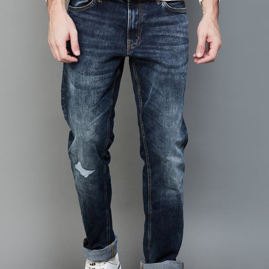 JACK & JONES Men Stonewashed Regular Straight Jeans