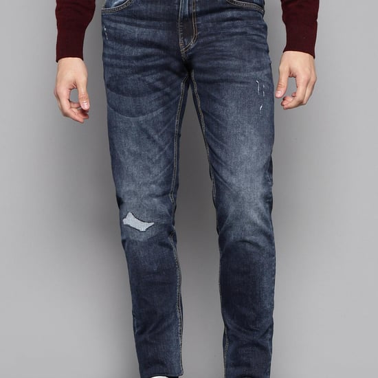 JACK & JONES Men Washed Slim Straight Jeans