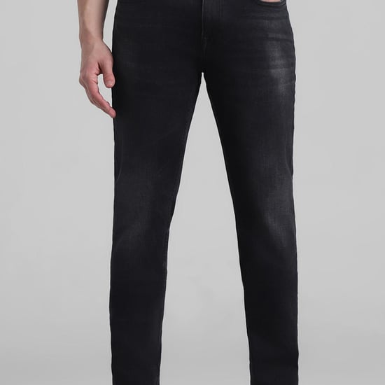 JACK & JONES Men Stonewashed Slim Straight Fit Jeans