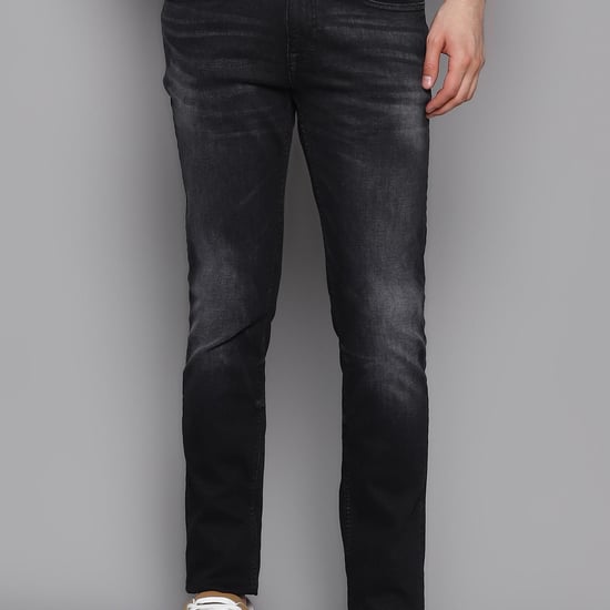 JACK & JONES Men Stonewashed Slim Straight Fit Jeans