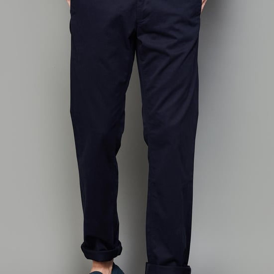 VH SPORTS Men Solid Slim Straight Casual Trousers