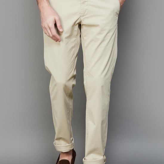 VH SPORTS Men Solid Slim Straight Casual Trousers