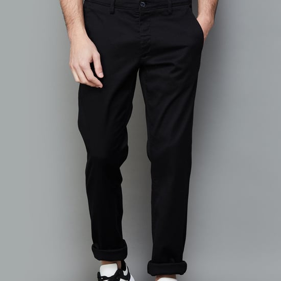 VH SPORTS Men Solid Slim Straight Casual Trousers