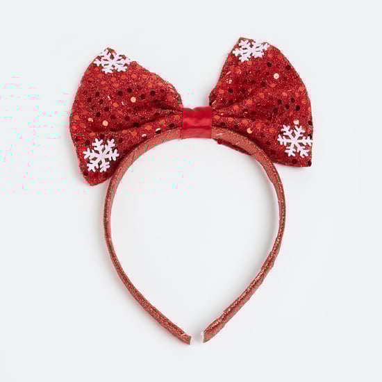 FAME FOREVER Girls Embellished Bow-Detailed Headband