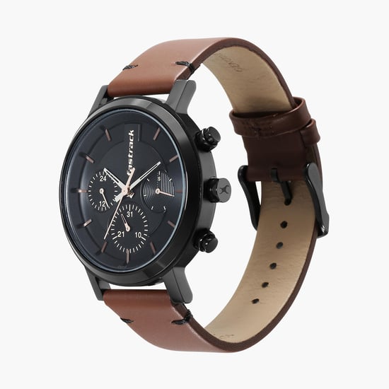 FASTRACK Tick Tock Men Multifunction Watch with Leather Strap