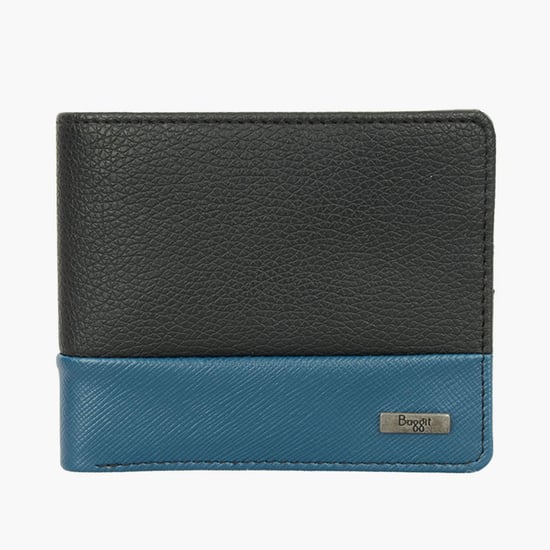 BAGGIT Men Colorblocked Bi-Fold Wallet Black