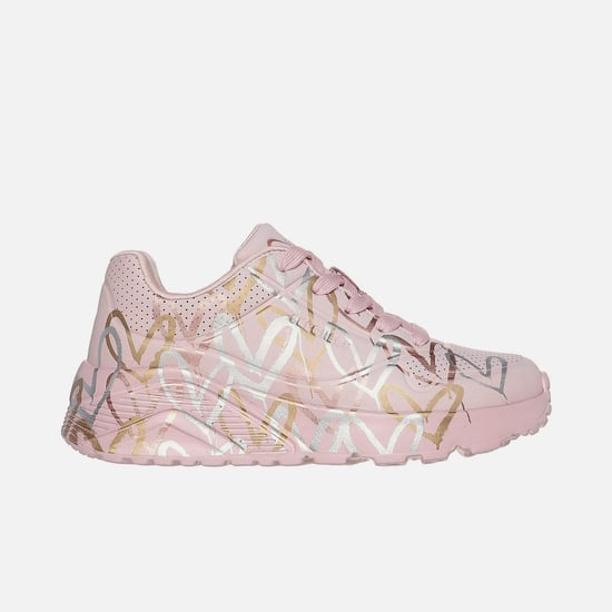 SKECHERS Girls Printed Lace-Up Shoes
