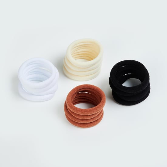FAME FOREVER Girls Solid Assorted Hair Ties - Pack of 16