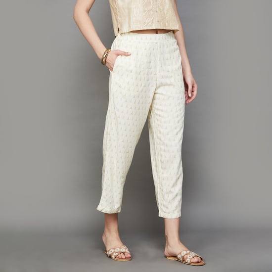MELANGE Women Woven Straight Pants