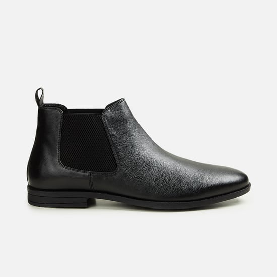 CODE Men Solid Mid-Top Formal Boots