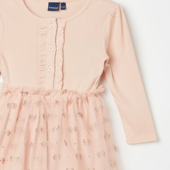 JUNIORS Girls Embellished Dress | Pink