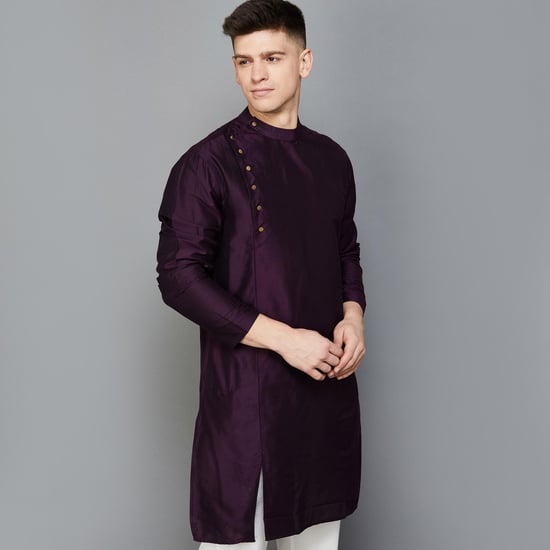 MELANGE Men Solid Straight Kurta
