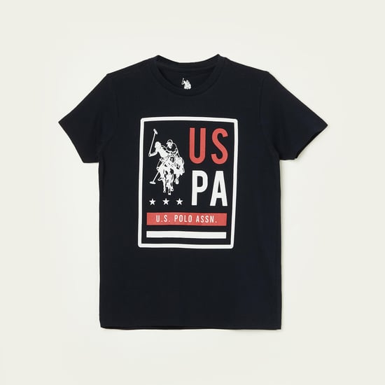 U.S. POLO ASSN. KIDS Boys Brand Print Regular Fit T-shirt