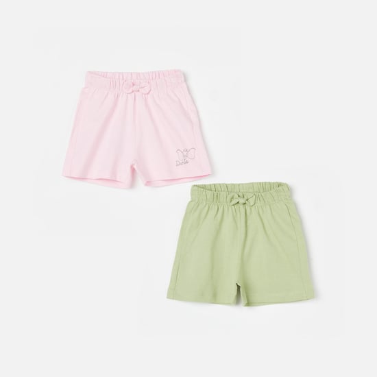 JUNIOR BABY Girls Solid Shorts - Pack of 2