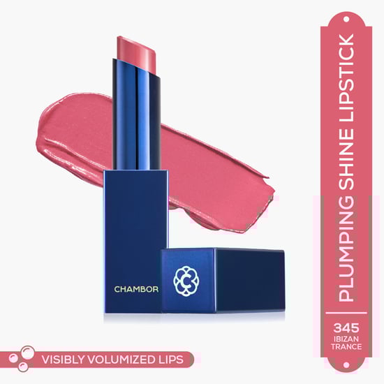 CHAMBOR Colour Studio Tres Shine Plump Lipstick-Ibizan Trance - 345 - 3g