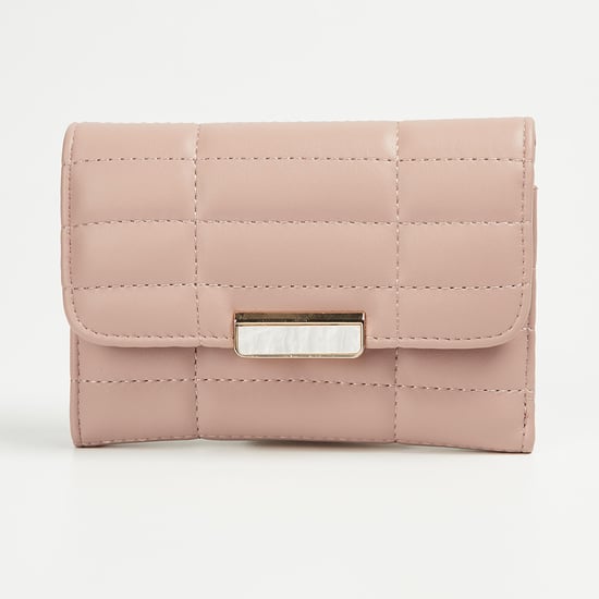 GINGER Women Solid Tri-Fold Wallet