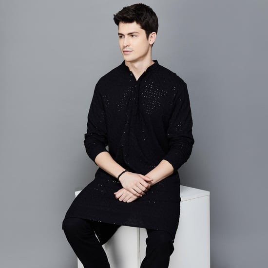 MELANGE Men Embroidered Kurta
