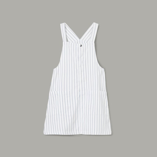 FAME FOREVER Girls Striped Pinafore Dress