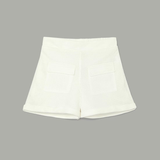 FAME FOREVER Girls Solid Elasticated Shorts