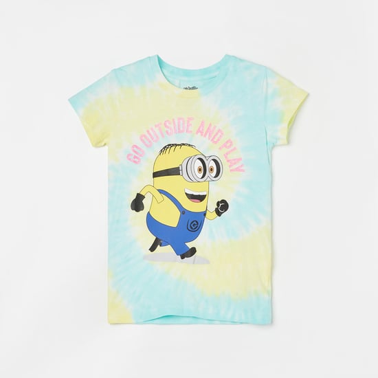 KIDSVILLE Girls Minion Printed T-shirt Multicolour