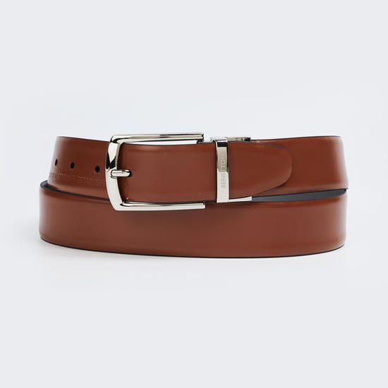 UNITED COLORS OF BENETTON Men Solid Reversible Leather Formal Belt
