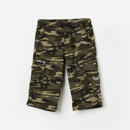 RUFF KIDS Boys Camouflage Printed Cargo Shorts