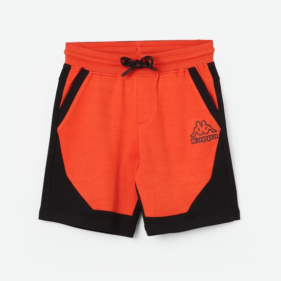 KAPPA Boys Colourblocked Sports Shorts Orange