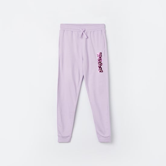 US POLO ASSN KIDS Girls Sequin Detailed Joggers