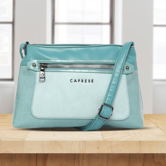 CAPRESE Women Colourblocked Sling Bag Blue