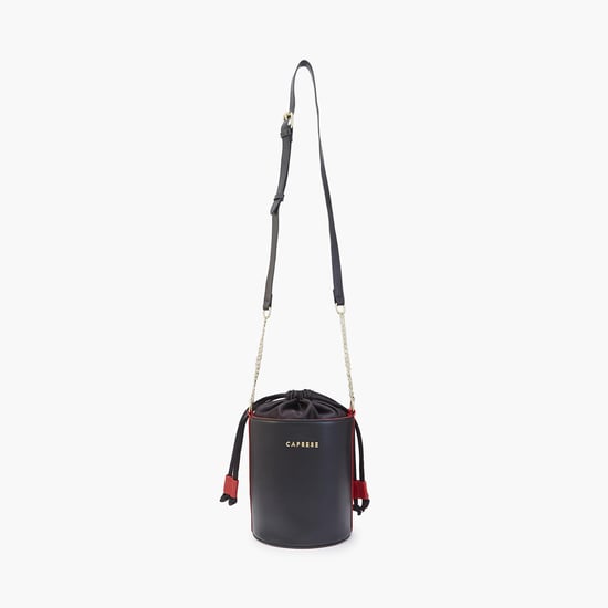 バッグ Capri Round Bucket Bag / Her lip to CAPRESE Women Colourblocked Bucket Bag | Black