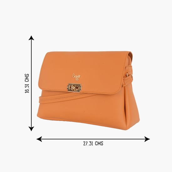 BAGGIT Fikar Women Solid Sling Bag Orange