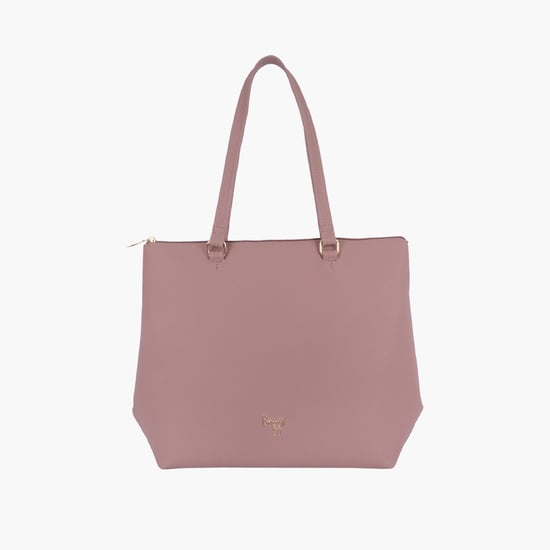 Baggit pink solid shoulder bag best sale