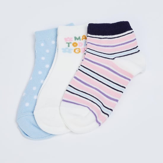 FAME FOREVER Girls Knitted Socks - Pack of 3