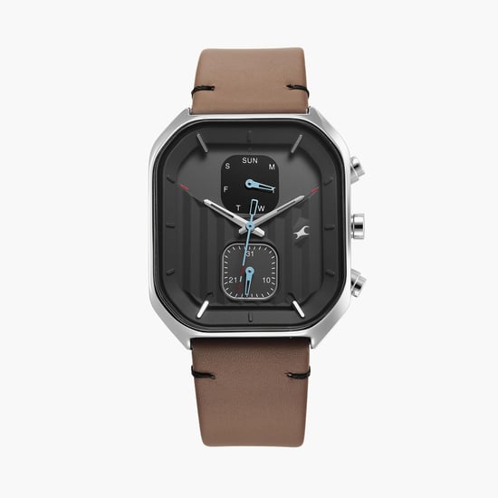 FASTRACK Fleek Men Multifunction Watch with Leather Strap - 3270SL04
