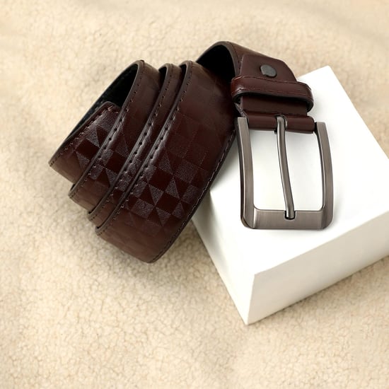 FRENCH ACCENT Men Textured Formal Belt