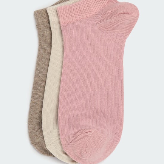 Women Solid Ankle Length Socks - Pack of 3