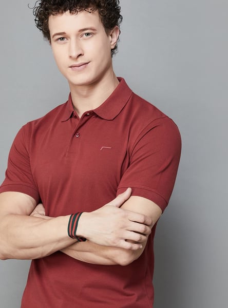 FAME FOREVER Solid Polo T-shirt