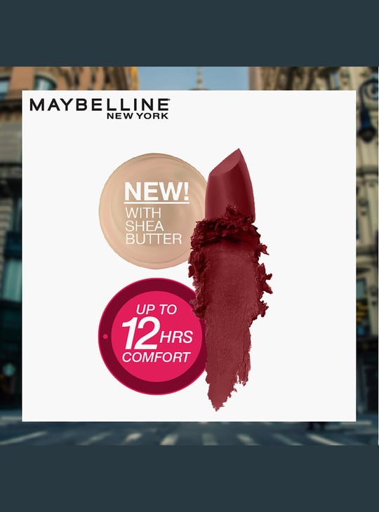 MAYBELLINE New York Color Sensational Creamy Matte Lipstick - Burgundy Blush - 3.9g