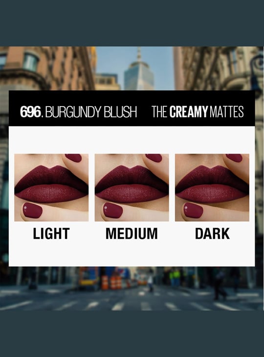 MAYBELLINE New York Color Sensational Creamy Matte Lipstick - Burgundy Blush - 3.9g