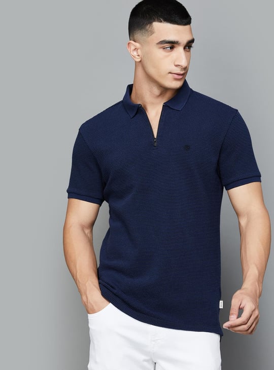 JACK & JONES Textured Polo T-shirt